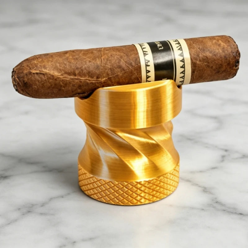 Creativity Cigar Holder Stand 3D Printing Mini Twisted Design Cigar Rest Tone Tabletop Ornament Home Desk Bar Office Party Gifts Oasis Select