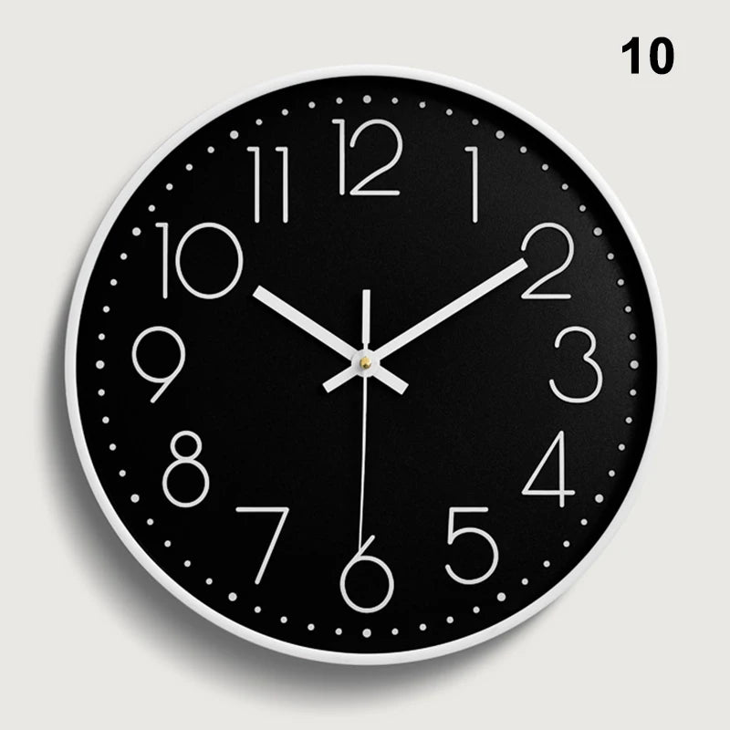 Silent Round Wall Clock | Modern Quartz Home & Office Decor