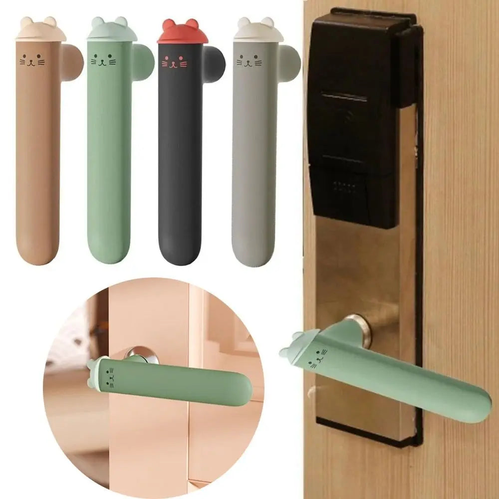 Cat Silicone Door Knob Cover – Wall Protector & Noise Buffer