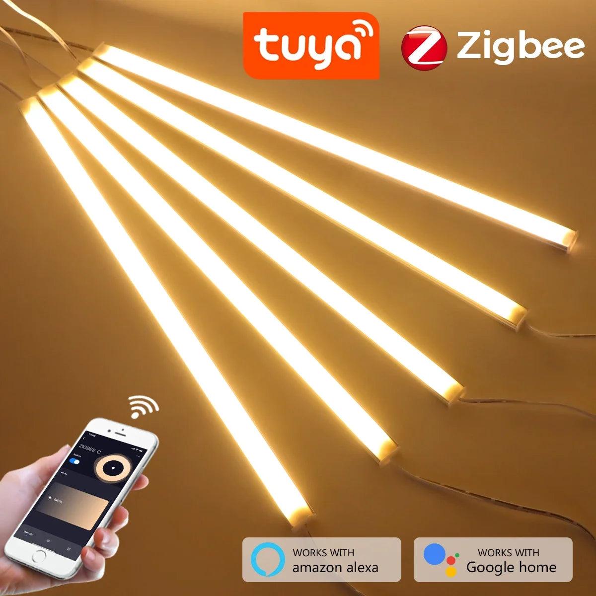 Smart Home Convenient Lamp 12V Zigbee LED Bar Light Tuya app Control House Lamp,Kitchen Foyer Night Lighting,Support Alexa Googl Oasis Select