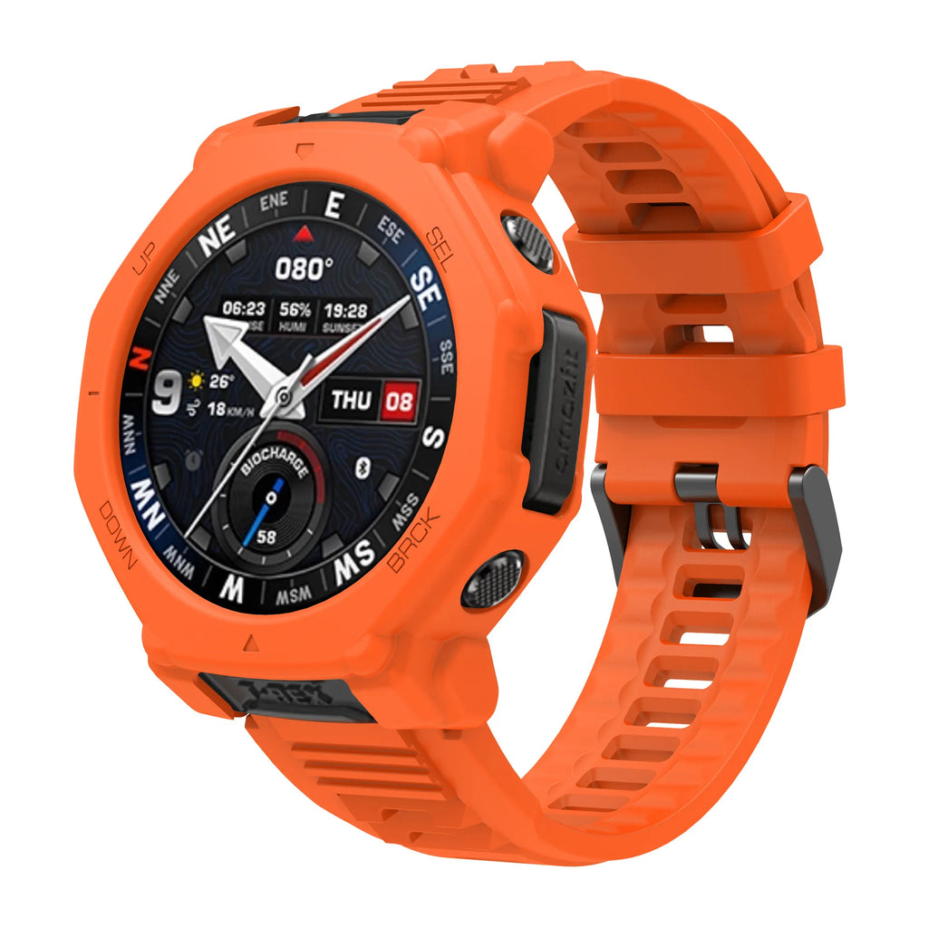 Silicone Band & Case Cover for Amazfit T-Rex 3 Pro – Strap Smartwatch Band & Case Oasis Select