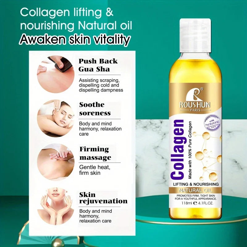 ROUSHUN 118ml Collagen Essence Oil – Face, Body & Hair
