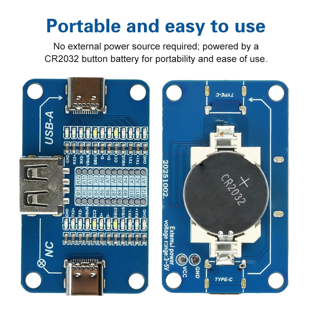 USB A to Type C Detection Module Multi Interface Cable Tester Fast Charging Wire Inspection Portable Tool With LED Indicators Oasis Select