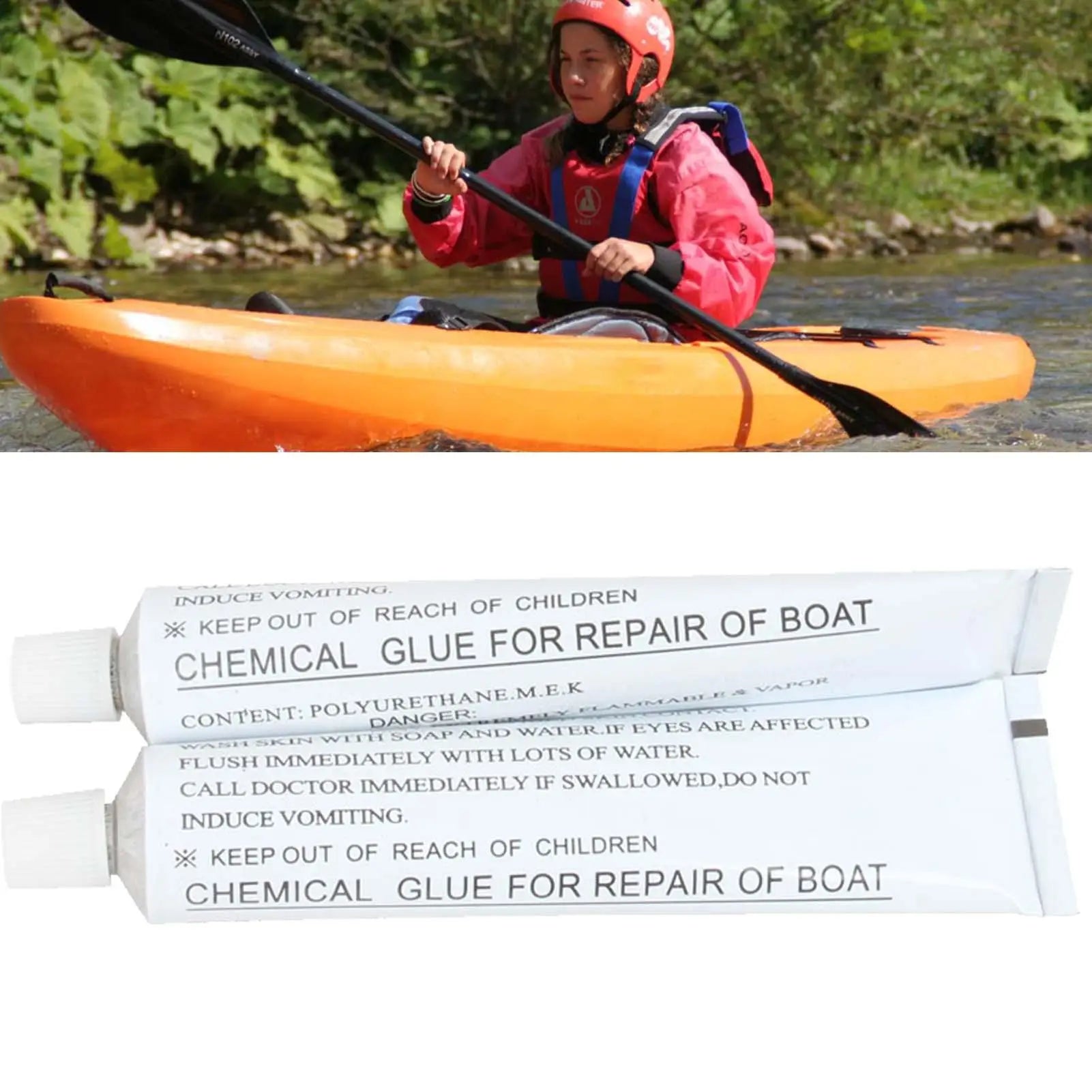 PVC Glue 30ml Inflatable Boat Tube Kayaking Repair Glue Sealants Leak Proof for Air Mattress Water Beds Tent Construction Oasis Select