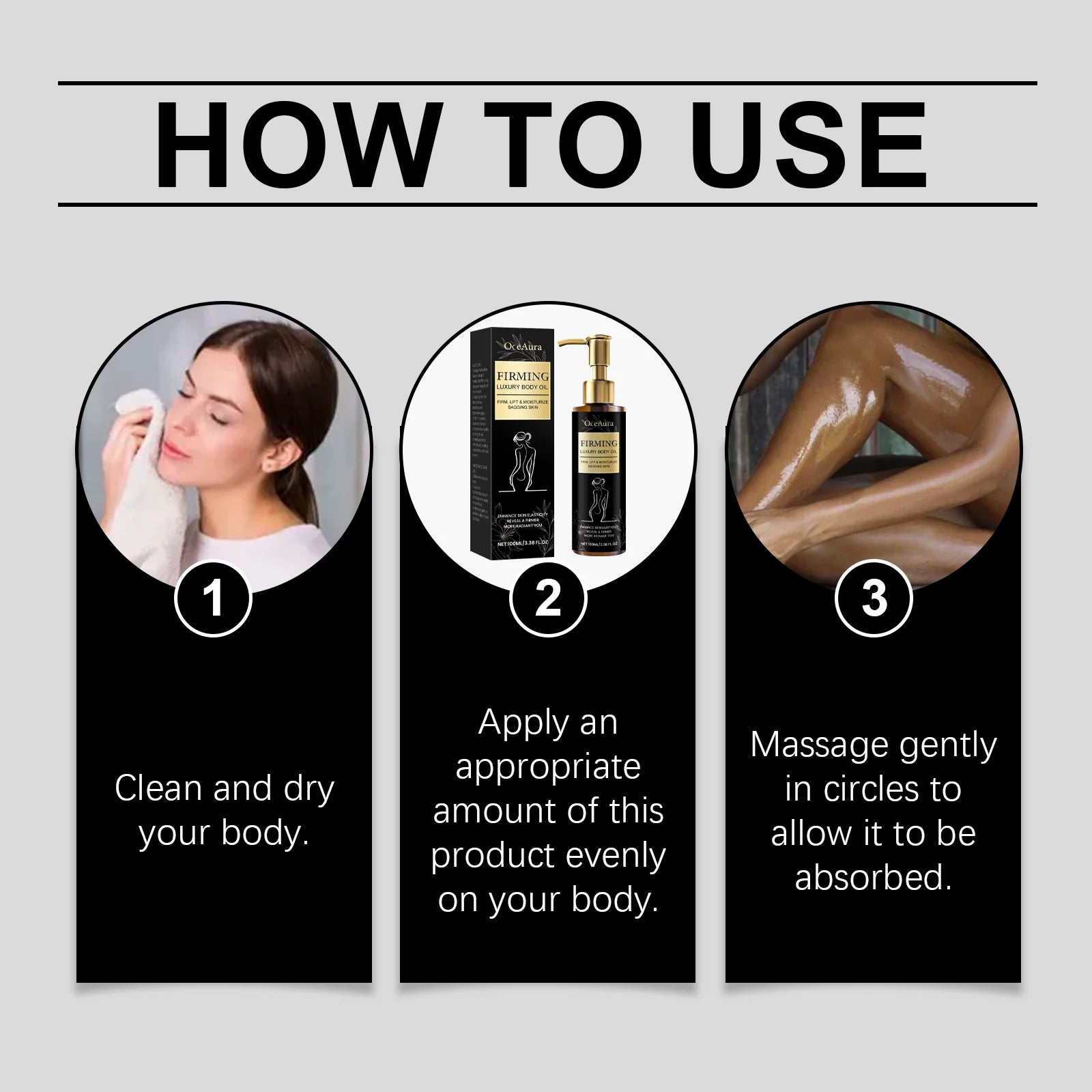 Firming Anti Cellulite Moisturizing Body Oil Sagging Skin Tightening Anti-Aging for Body Refreshing Hydrate Firming Body Oil Oasis Select