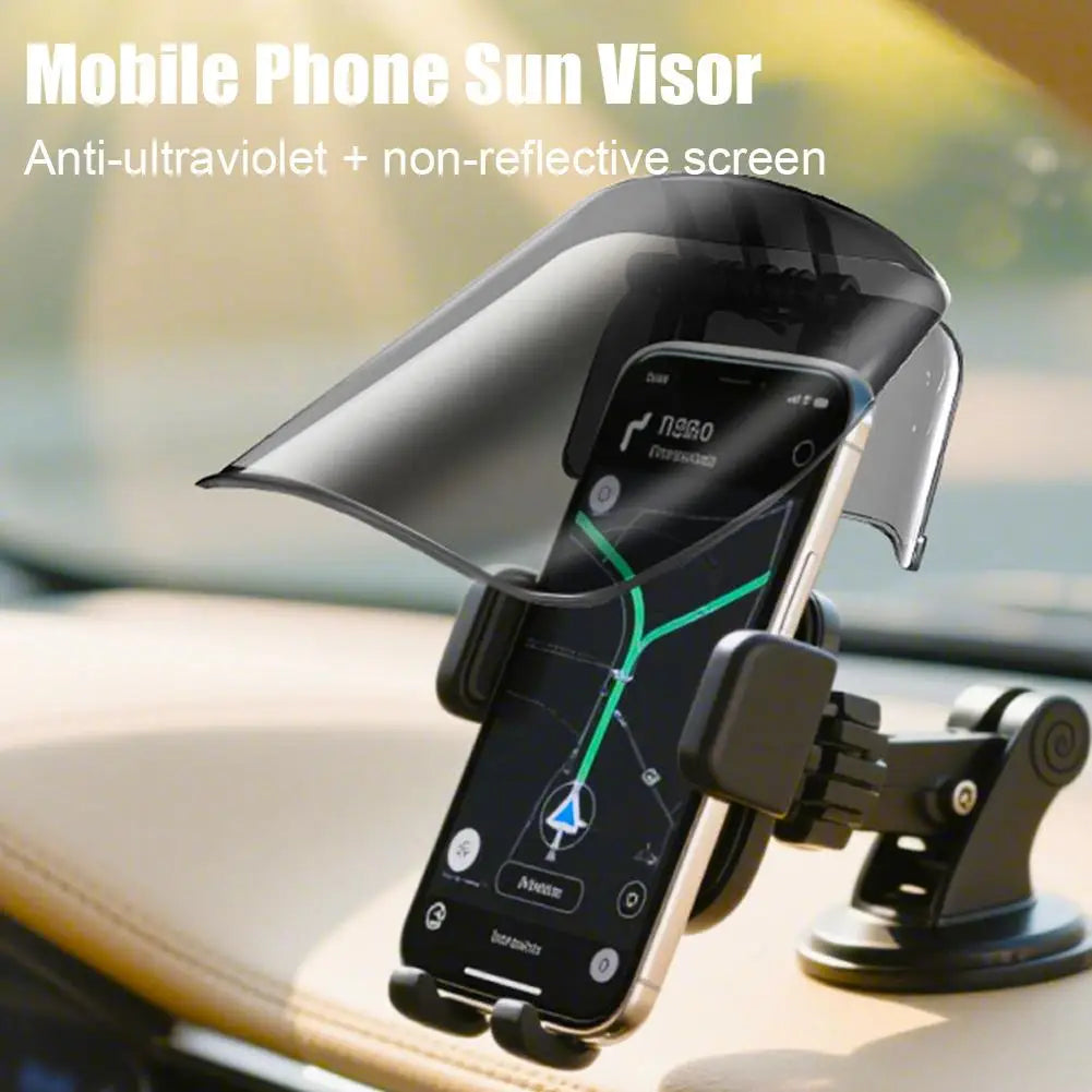 Premium Sun Hat Style Phone Mount Sun Shade Universal Fit Adjustable Extended Sun Visor Rainproof Creative Riding Gear Cycling Oasis Select