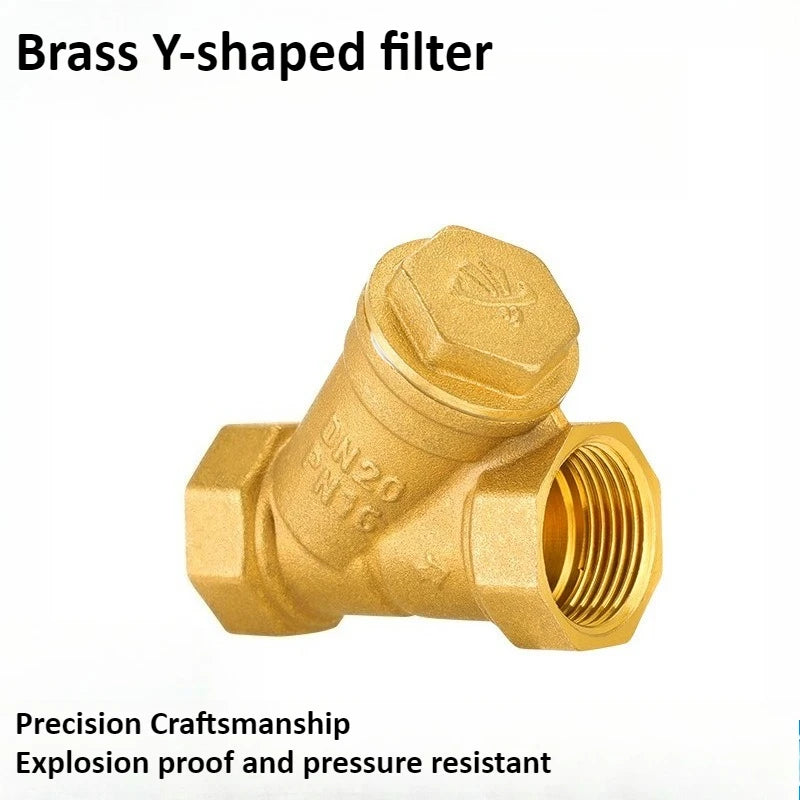 Brass Filter Y-shaped Filter Valve Mesh Ball Valve Tap Water Filter Valve BSPDN15/DN20/DN25/DN32 Internal Thread Oasis Select