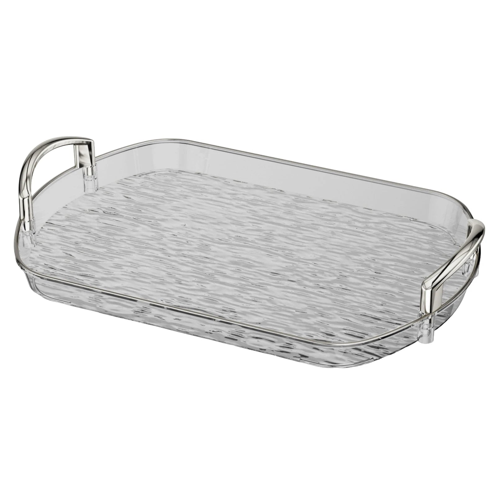 Clear Plastic Serving Tray with Dual Handles | Large Food Platter
