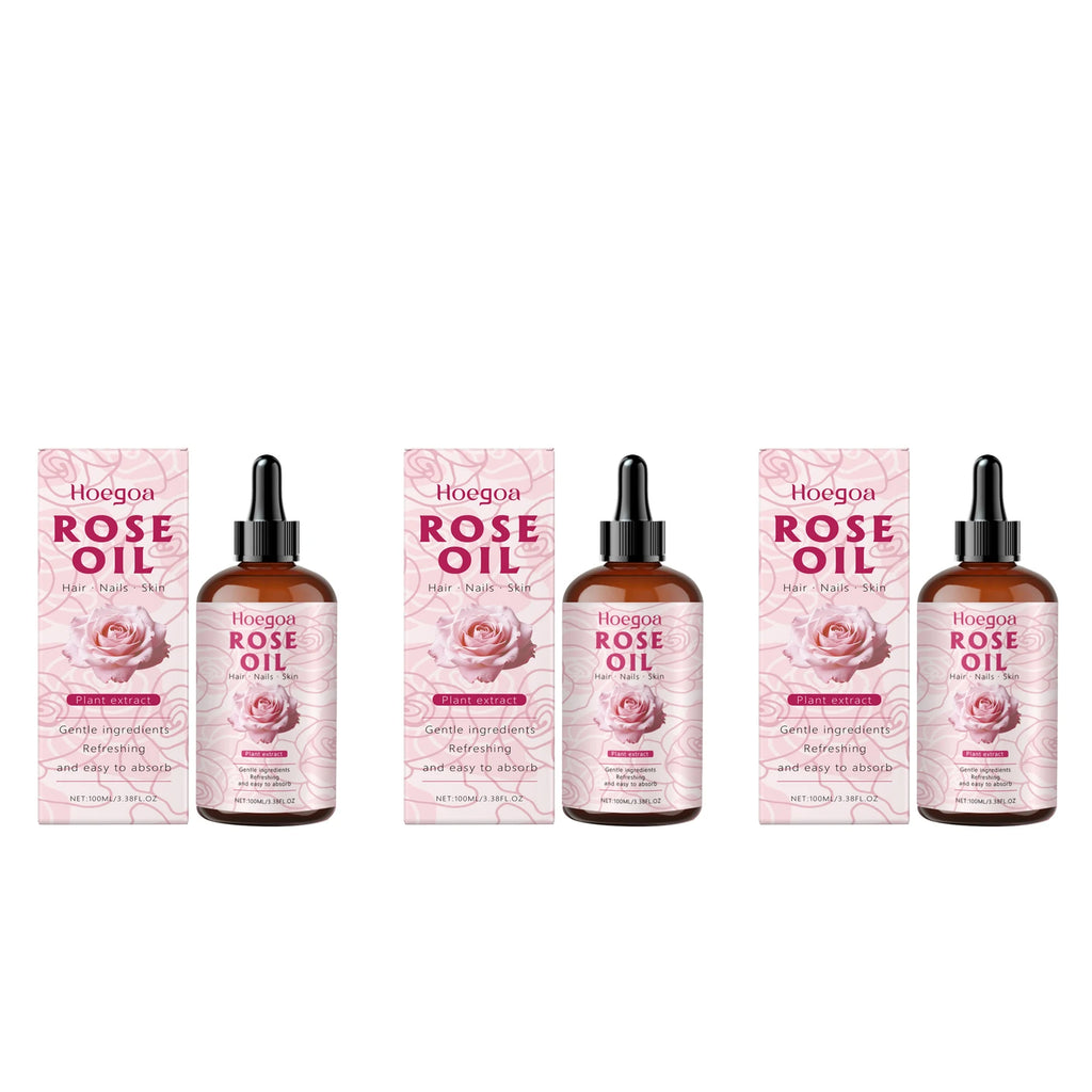 HOEGOA Rose Oil Face Serum – Anti-Aging & Brightening 100ml Rose Facial Serum Oasis Select 300ml boxed Rose Oil