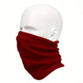 Outdoor Thickened Windproof Fleece Warm Scarf Multi-functional Sports Face Towel Bicycle Motorcycle Riding Mask Oasis Select burgundy