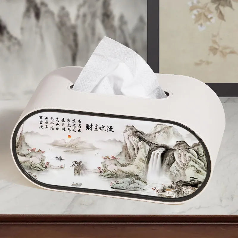 Tissue Box Luxury Creative Desktop Paper Holder Premium Decor Accessory For Living Room Household Daily Storage Ornament Oasis Select J