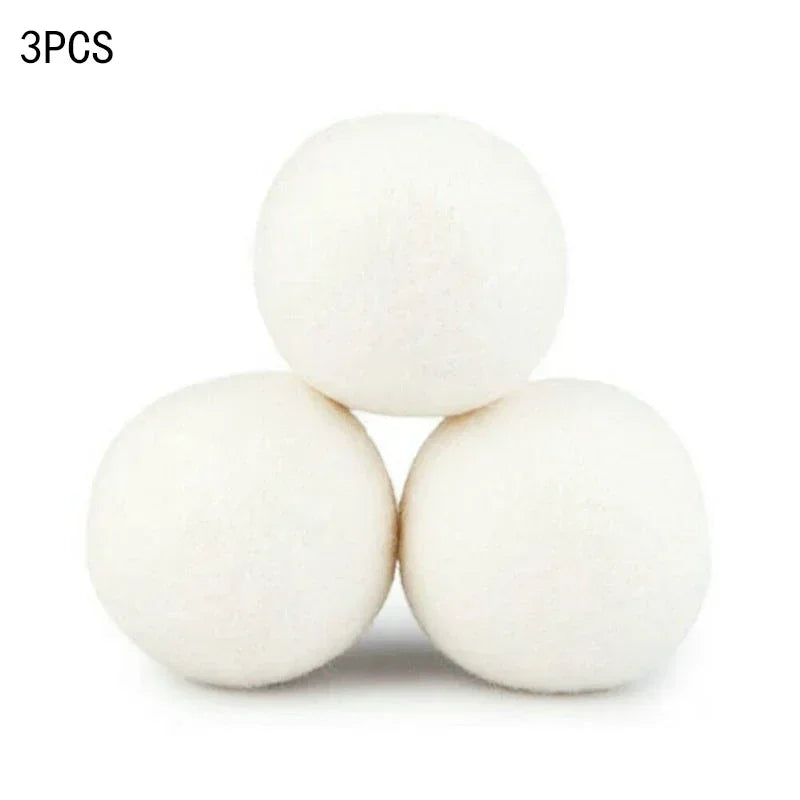 Nature Wool Dryer Balls Fabric Softener Ball for Sensitive Skin Reusable Softener Laundry Ball Home Washing Machine Accessories Oasis Select 3pcs