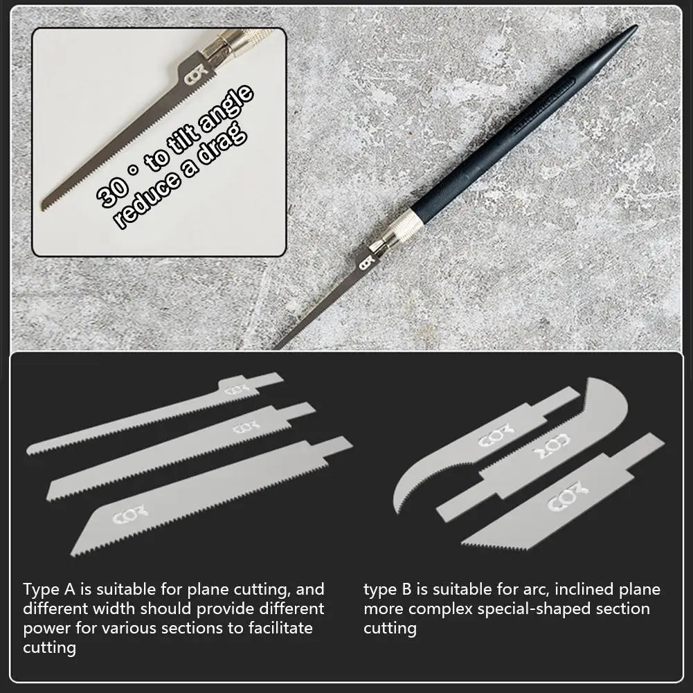 Manual Cutting DIY Hacksaw Mini Saw Straight Curved Mecha Model Making Modification Tool Steel Model Gifts Oasis Select
