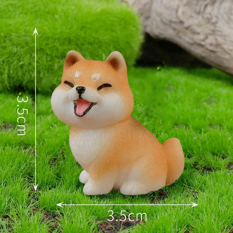 Resin Small Dog Figurine, Miniature Bonsai, Fairy Garden, Microlandscape, Crafted, Decorative Pet Statue, 1Pc Oasis Select A5 Session