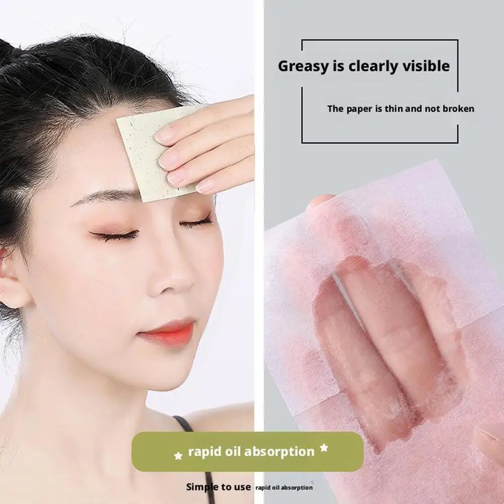 300PCS Face Oil Absorbing Paper Summer Oil Control Wipes Absorbing Sheet Oily Paper Makeup Tool Face Oil Blotting Oasis Select