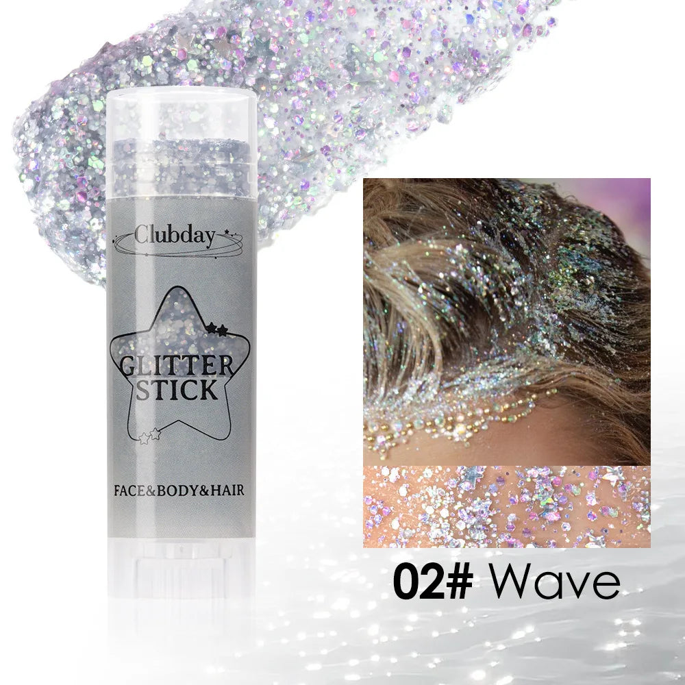 Glitter Gel Stick – Lip, Cheek & Body Sparkle Balm | High Shine