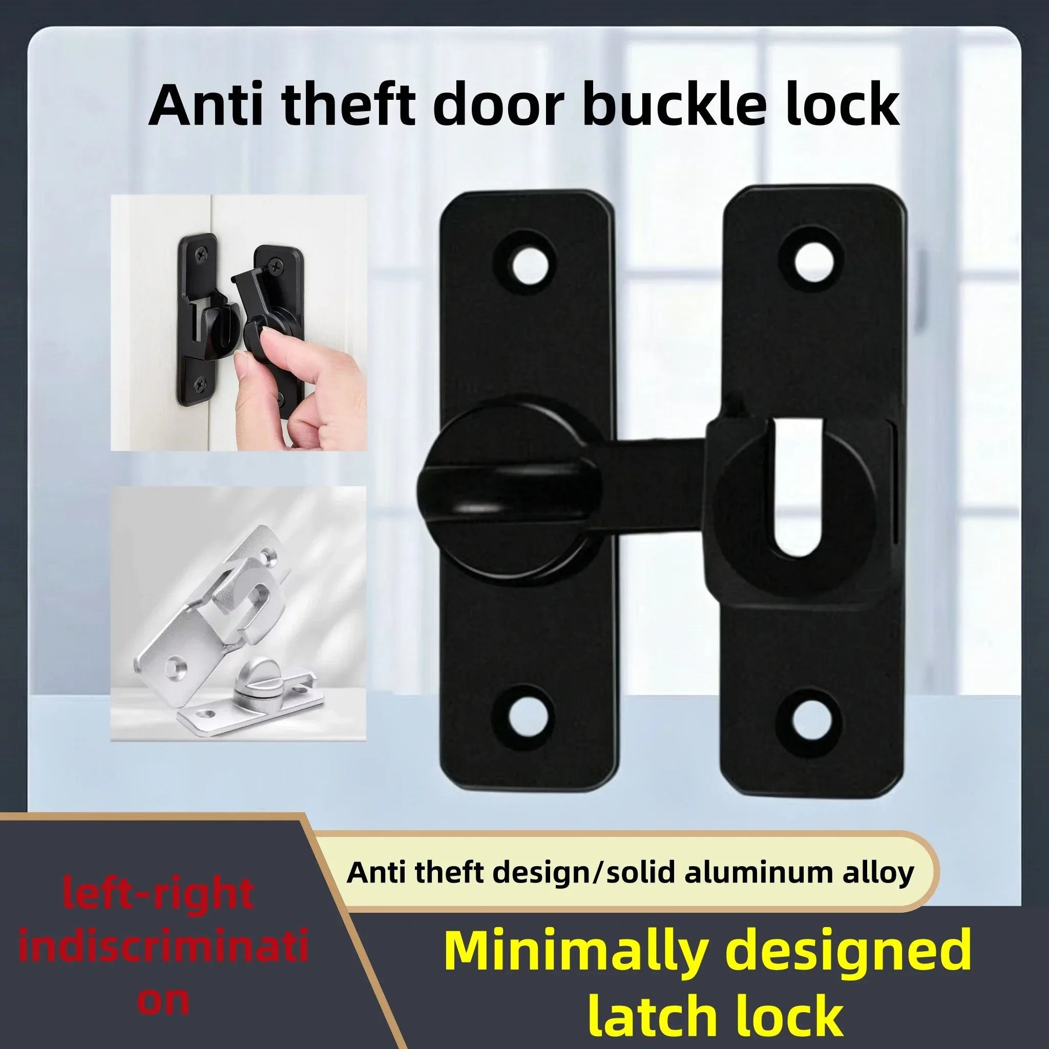 Barn Door Flip Lock 90/180° – Sliding Door Latch | Matte Black Sliding Door Latch Oasis Select