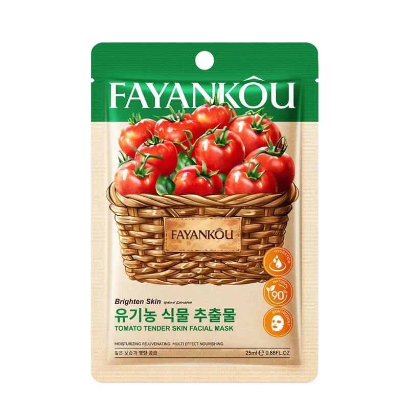 FAYANKOU Fruit Korean Sheet Masks 8-Pack – Hydrate & Brighten Korean Sheet Mask Oasis Select