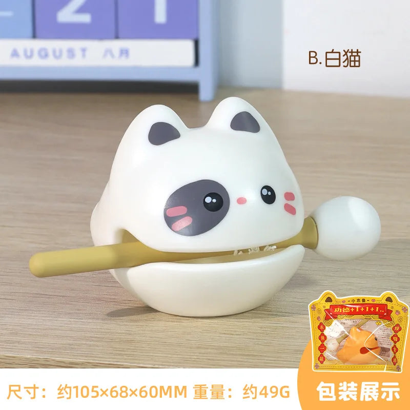Decompress Small Wooden Fish Decoration Office Desktop Mood Healing Good Lovely Buddha Wooden Fish Beating Small Gifts Oasis Select B