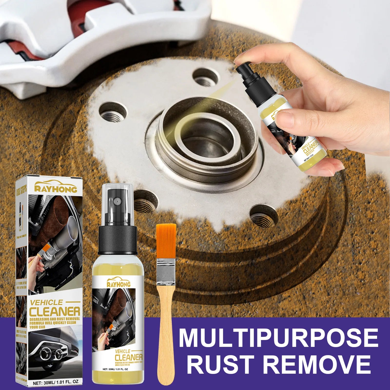 Car Multifunctional Rust Remover Remove Heavy Rust Cleaning Dirt Anti Corrosion Not Damage Paint Restore Luster Car Rust Remover Oasis Select Default Title