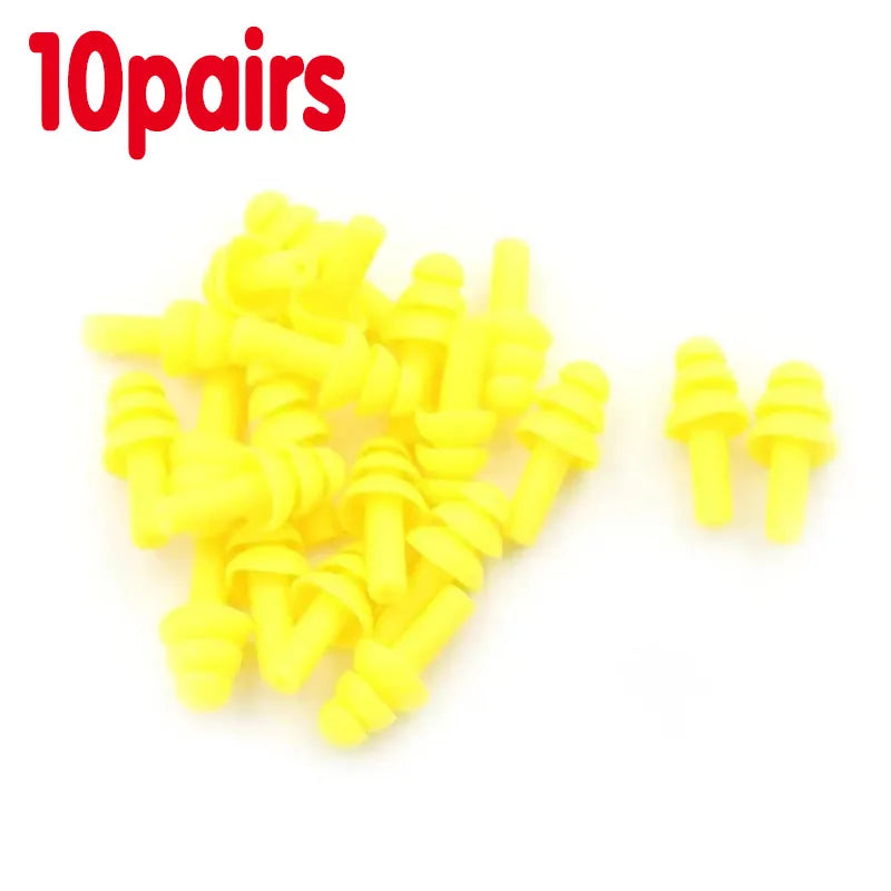 10/30 Pairs Silicone Ear Plugs Sound Insulation Ear Protector Anti Noise Snore Comfortable Sleeping Earplugs For Noise Reduction Oasis Select 10pairs Yellow