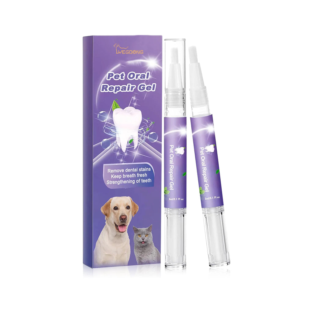 Pet Oral Repair Gel Stain Cleaner Remove Dental Stains Eliminating Odors Freshens Breath Reduce Pet Yellow Teeth Cleaning Pen Oasis Select