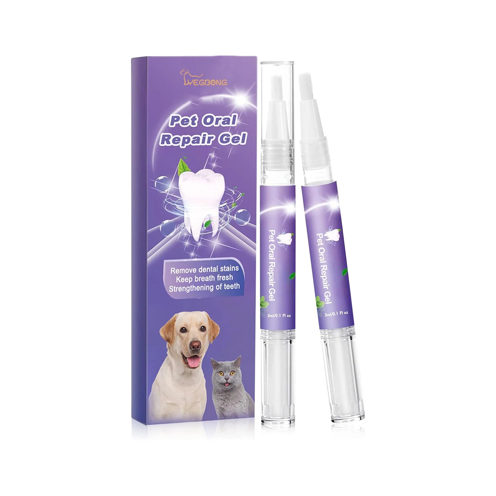 Pet Oral Repair Gel Stain Cleaner Remove Dental Stains Eliminating Odors Freshens Breath Reduce Pet Yellow Teeth Cleaning Pen Oasis Select