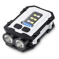 Portable LED Flashlight Super Bright Mini Rechargeable LED Tail Magnet Torch with COB Side Emergency Light for Camping Hiking Oasis Select White ABS Fixed Focus