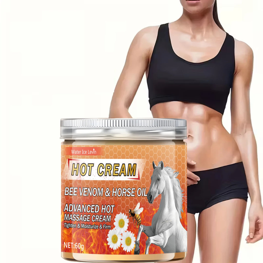 Bee Venom & Horse Oil Hot Cream – Pre-Workout Warming & Firming Warming Body Cream Oasis Select
