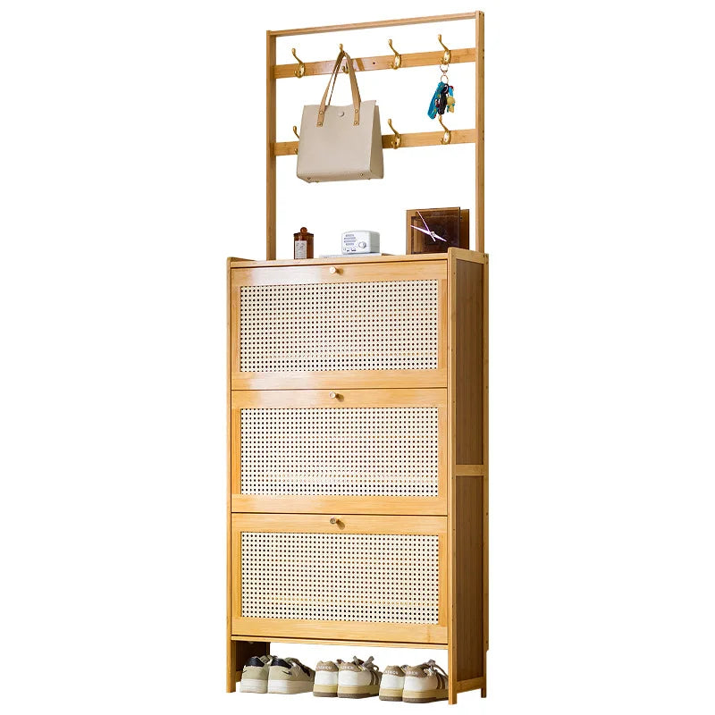 Ultra-thin shoe cabinet household door tipping bucket shoe rack large capacity entrance door entrance storage simple cabinet Oasis Select
