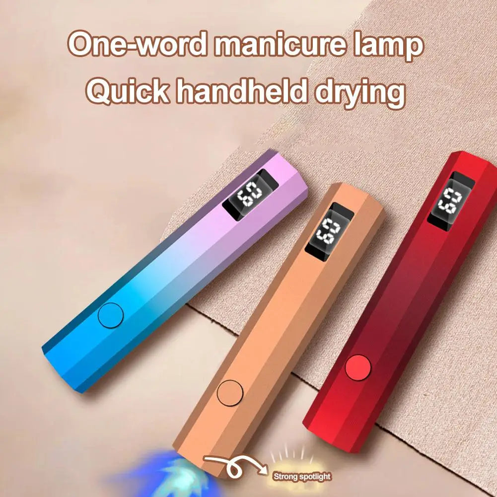 Portable Mini UV Light for Gel Nails, Handheld Cordless UV Nail Lamp with LCD Display,Rechargeable for Gel Polish Home DIY Salon Oasis Select