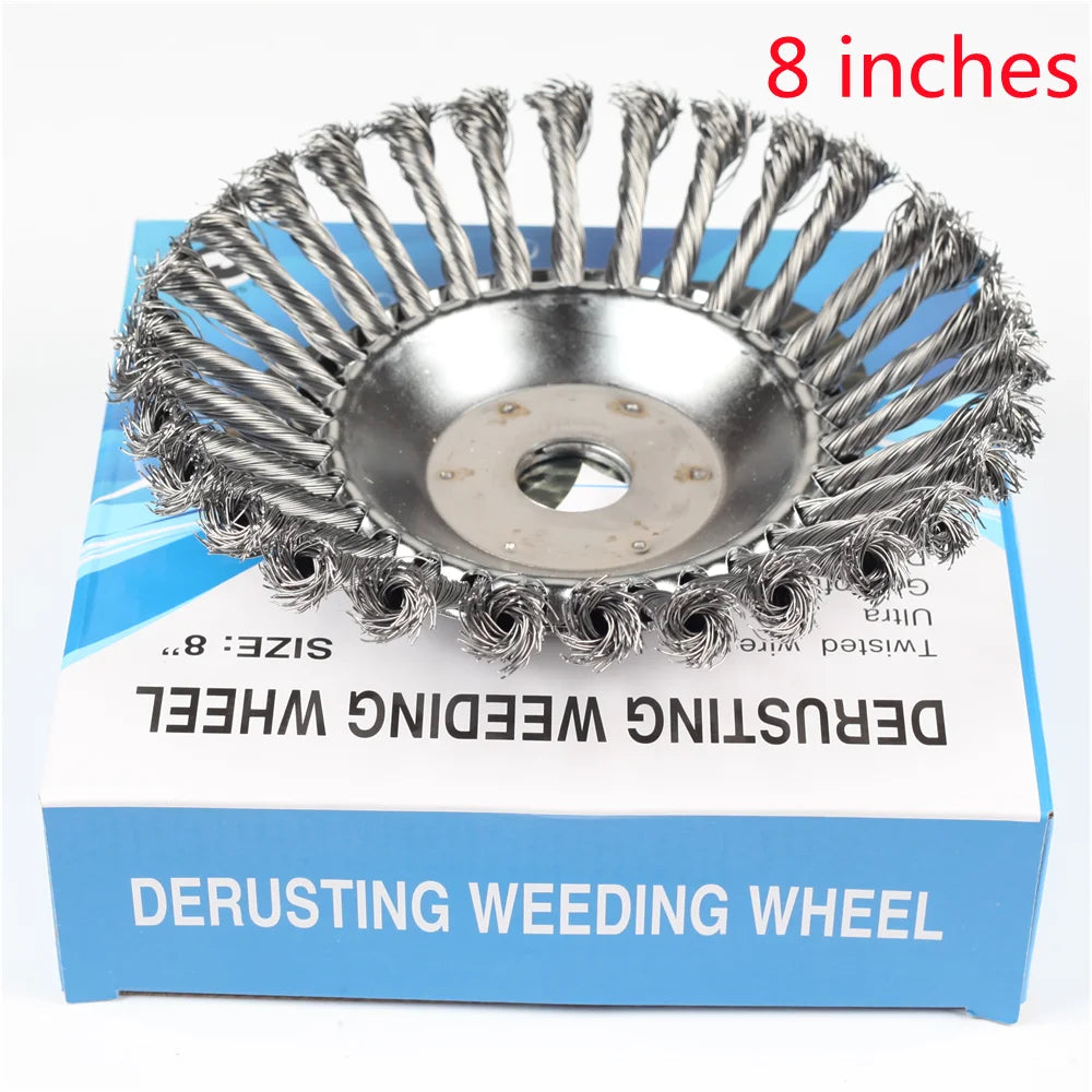 6/8 Inch Steel Wire Weed Brush Cutter Head – Universal Trimmer Grass Trimmer Head Oasis Select 8 Inch Trimmer Head