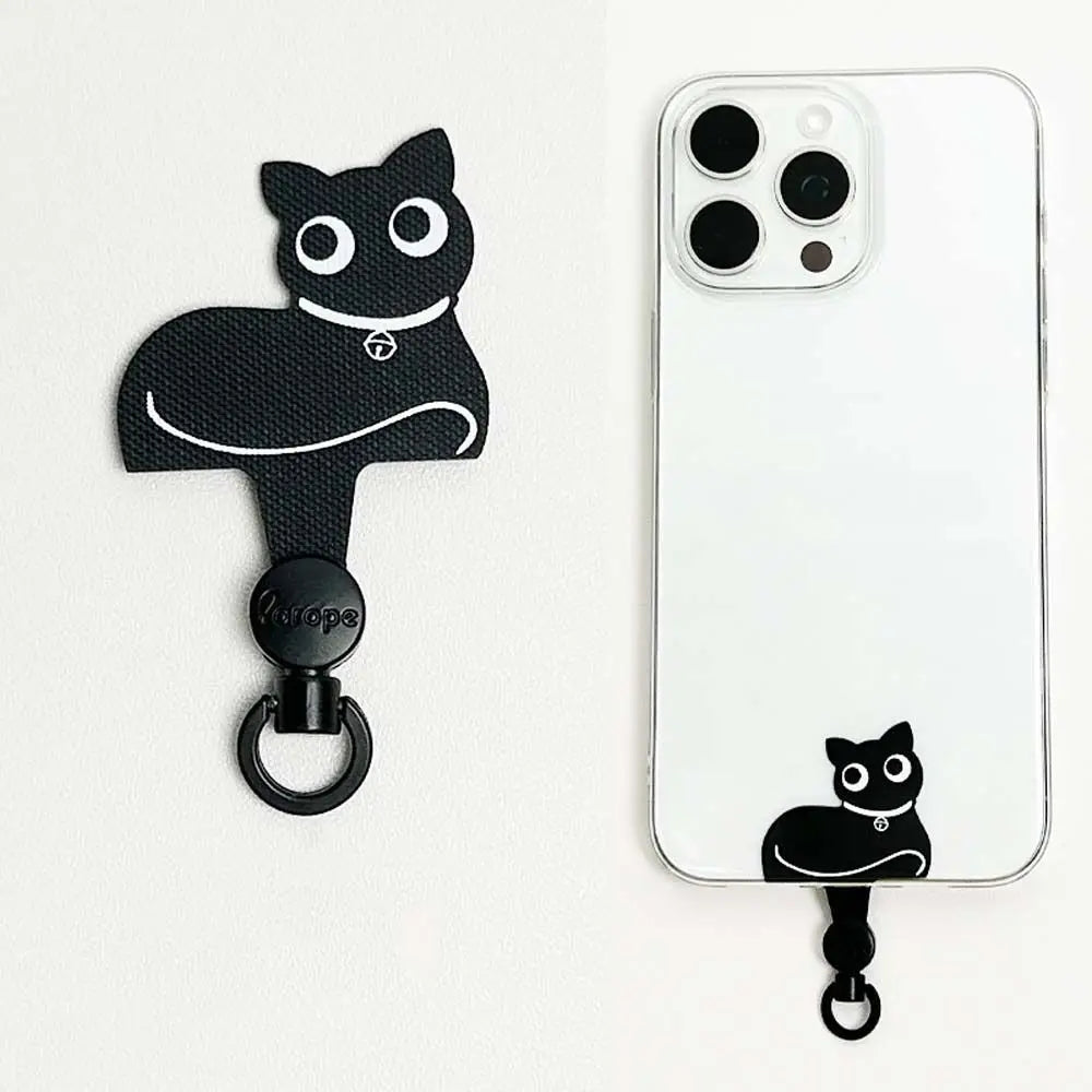 Cartoon Panda Phone Tether Tab Safety Connecter 360 Rotatable Mobile Phone Gasket Detachable Metal Ring Cellphone Lanyard Patch Oasis Select