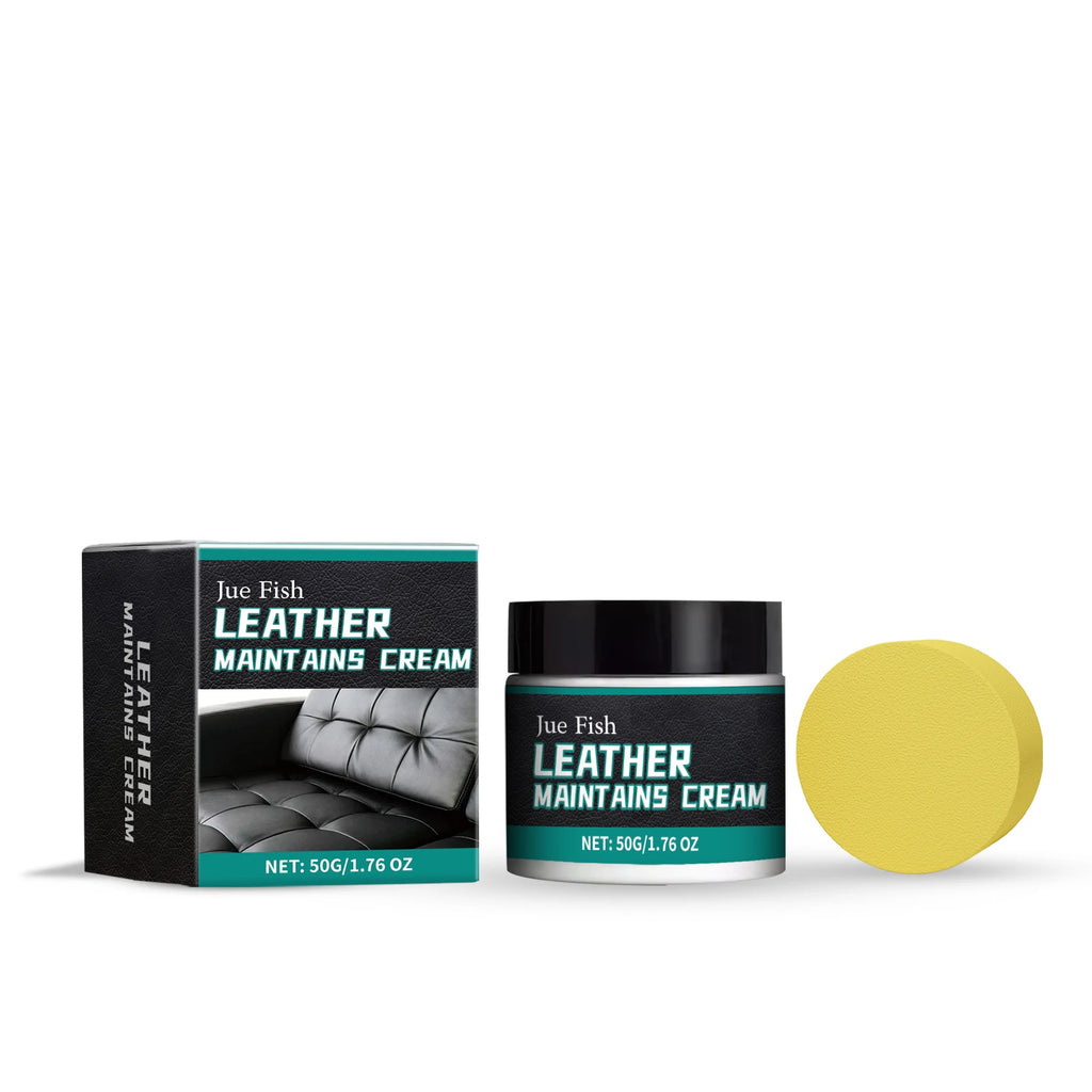 Jue Fish Leather Care Cream Furniture Leather Boots Coat Sofa Cleaning Care Polishing Leather Care Leather Maintains Cream Oasis Select 50g