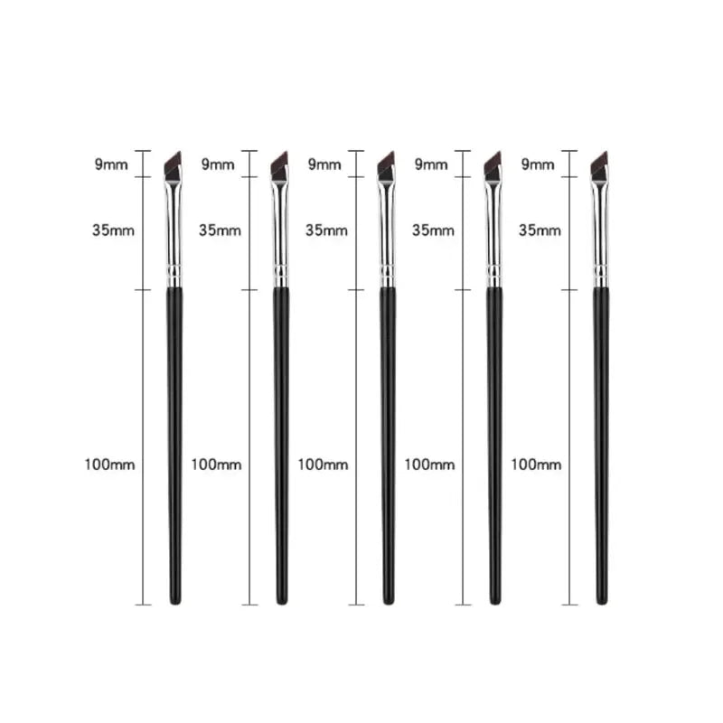 1/2/3/5pcs Ultra-Thin Eyeliner Brush Angled Eyebrow & Precise Detail Brush For Winged Liner And Under Eye Makeup Applicati Oasis Select small 5pcs