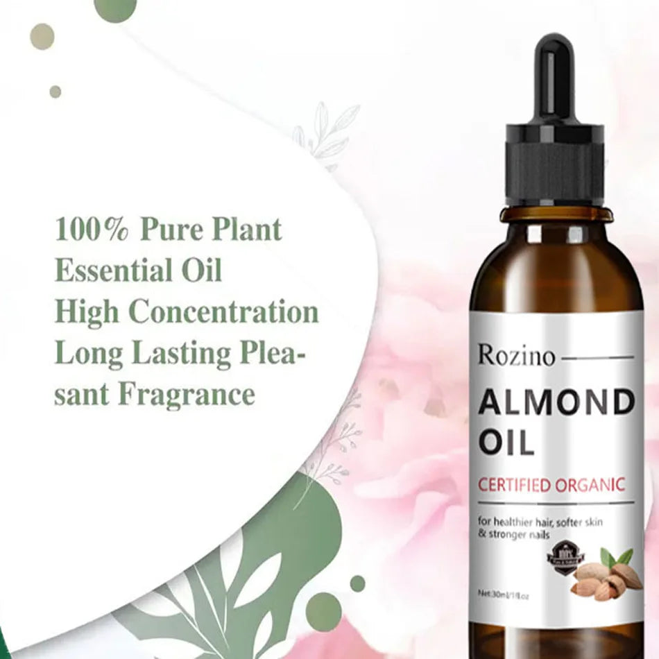 30ml Pure Sweet Almond Oil – Face, Body & Massage Carrier Oil