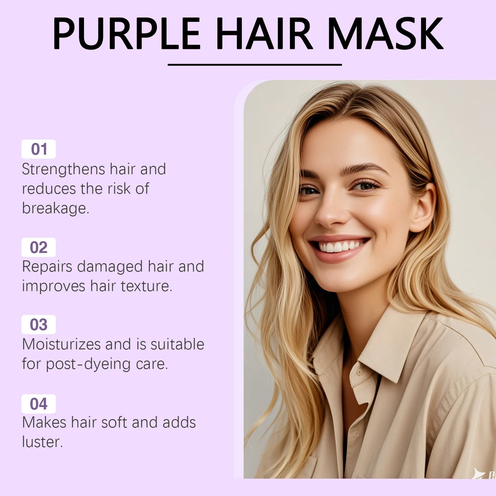 HOEGOA Purple Keratin Hair Mask – Toning, Repair & Frizz Control Keratin Hair Mask Oasis Select