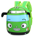 3D Cartoon Bus Kids Backpack – Toddler School Bag Boys & Girls Kids Backpack Oasis Select green france
