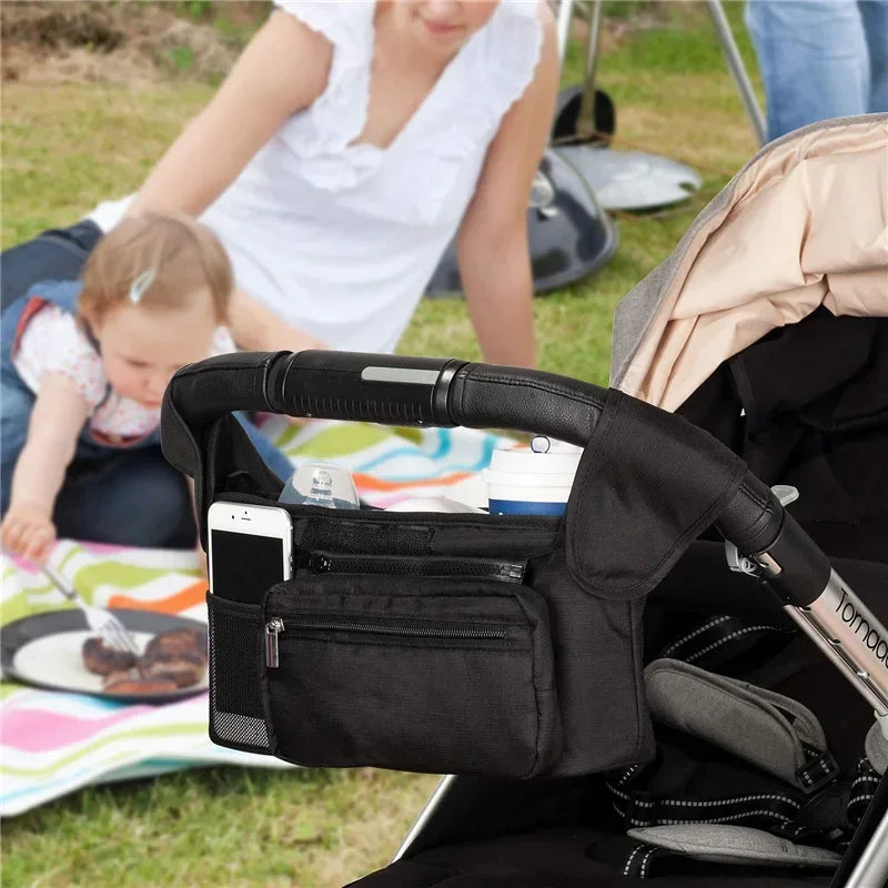 Baby Stroller Storage Large Capacity Travel Hanging Bag Mummy Bag Phone Bottle Holder Pram Diaper Bags Baby Stroller Accessories Oasis Select