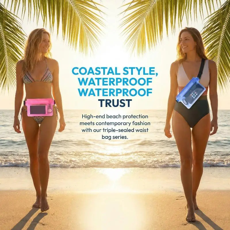 Waterproof Bag Hold ID's Credit Cards Keys Cell Phone Underwater Pouch Waist Pack Fanny Swimming Beach Dry Pouch Case Oasis Select
