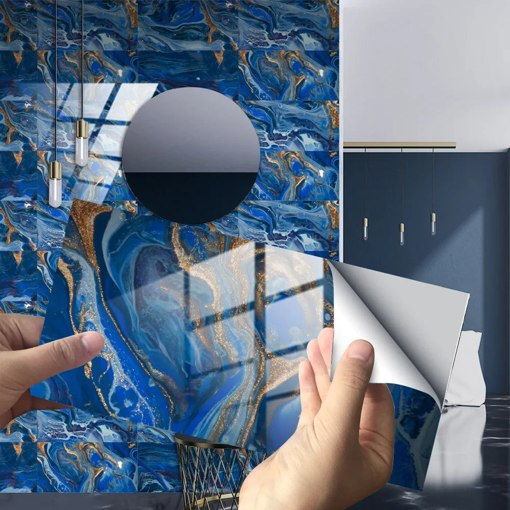 Imitation marble tiles are pasted with thickened film and decorated with crystal texture Sticker wall decor Oasis Select DLS036 30x15cm-16pcs