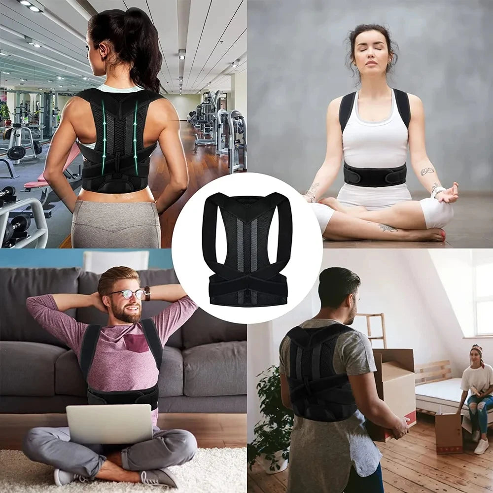 Back Brace Posture Corrector for Men Women Back Lumbar Shoulder Posture Support Pain Relief Muscle Memory Support Straightener Oasis Select