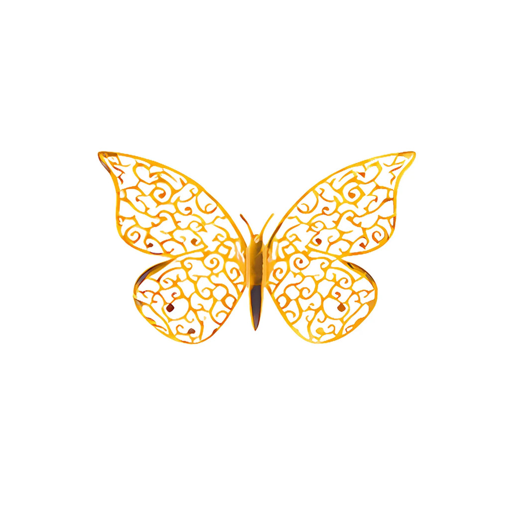 12-Pack 3D Laser Butterfly Wall Stickers – Party & Home Decor 3D Wall Stickers Oasis Select