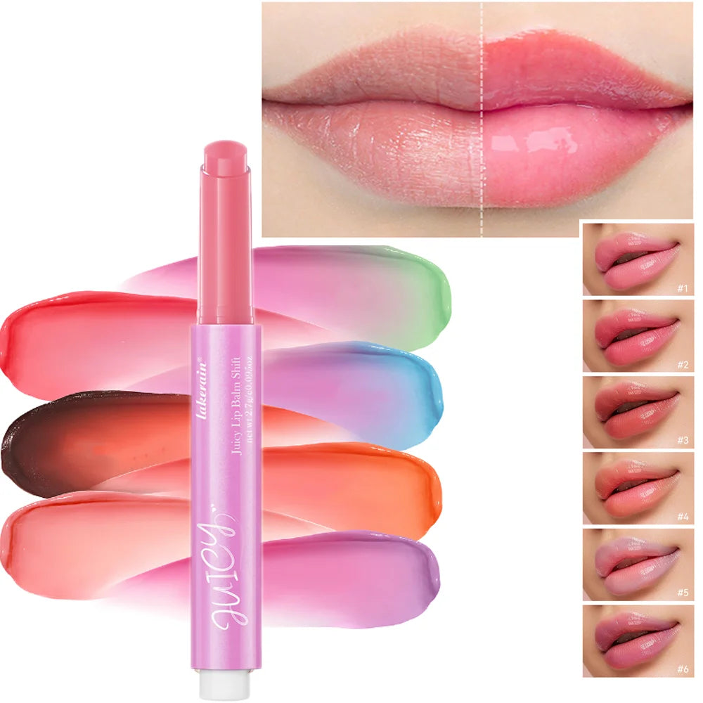 Lakerain Color-Changing Lip Balm Gloss with Vitamin E | 6 Shades