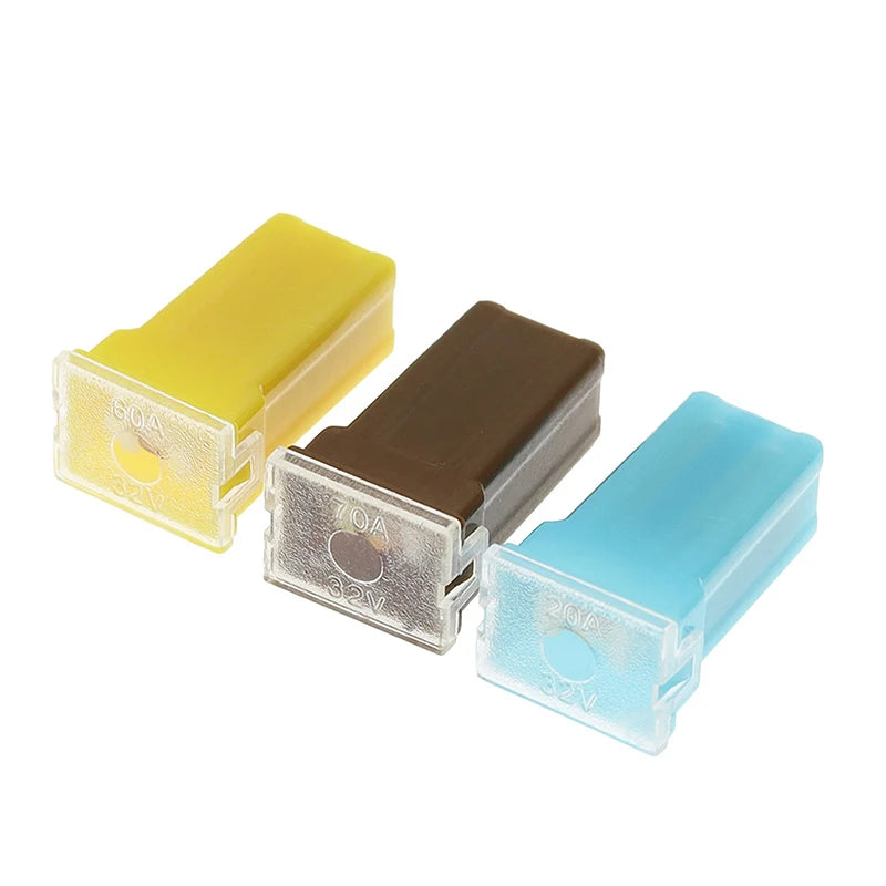 5pc Mini Square Fuse Set, 20A to 60A Size Range, Automotive Fuses with Plastic Storage Box Oasis Select