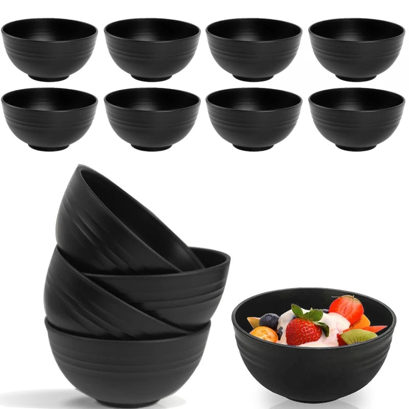 12/6pcs 26oz Plastic Dinner Bowl Set, for Home Kitchen Restaurant Cafeteria, Microwave Safe, Salad Soup Rice Ramen Snacks Bowl Oasis Select