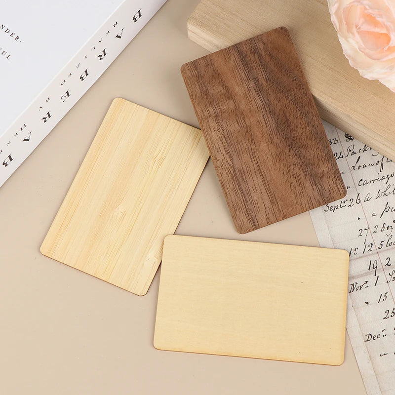 Wooden Blank NFC Card 13.56MHZ RFID Tag 504Bytes 215Ntag Chip Membership Contactless Social Recognition Lasercard Oasis Select