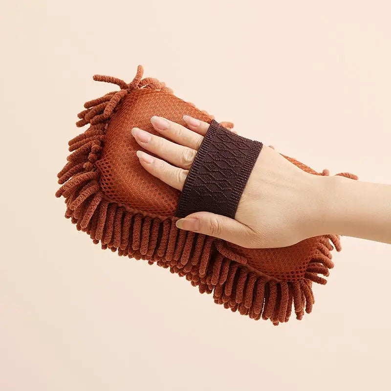 Microfiber Car Washer Sponge Cleaning Car Care Detailing Brushes Washing Towel Auto Gloves Styling Accessories Oasis Select Coffee