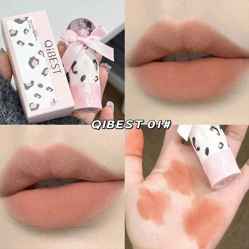 QIBEST Waterproof Matte Lip Stain – 4 Colors, Long-Lasting