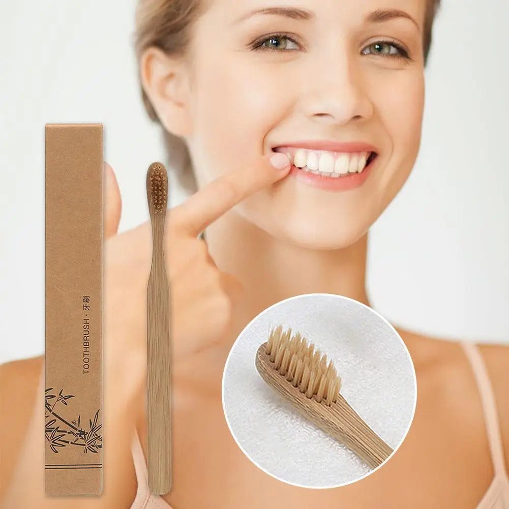 Bamboo Toothbrush Set – Soft Bristles, Travel & Eco-Friendly